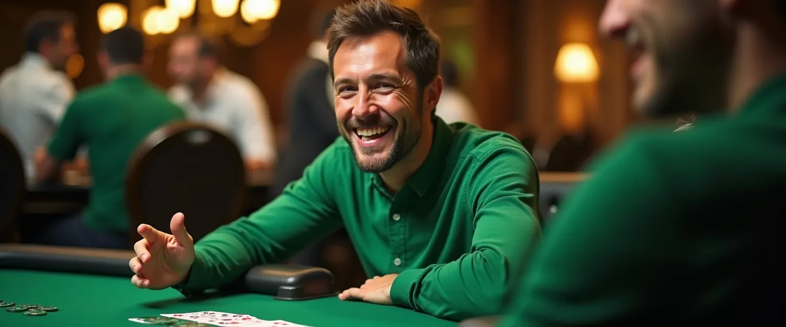 Tavolo casino verde per guida pagamenti Winnita